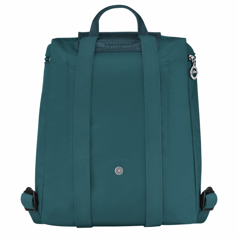 Longchamp Le Pliage Green M Backpack - Recycled canvas Peacock USA | L1699919P89-