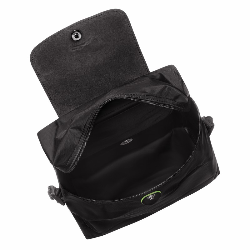 Longchamp Le Pliage Green M Backpack - Recycled canvas Black USA | L1699919001