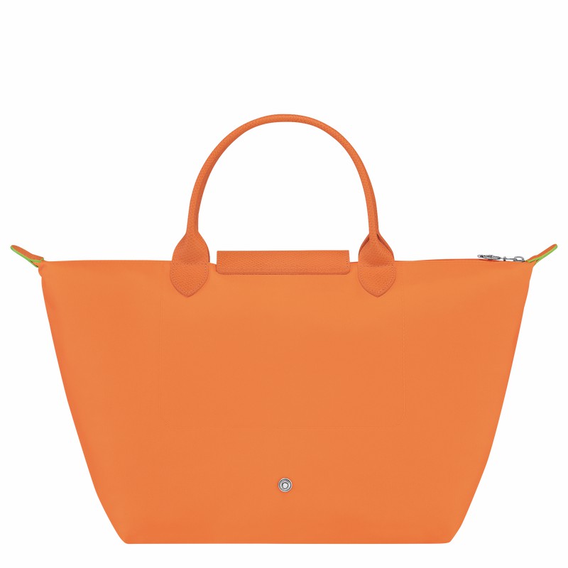 Longchamp Le Pliage Green M Handbag - Recycled canvas Orange USA | L1623919P54