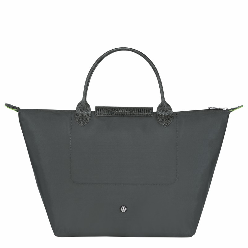 Longchamp Le Pliage Green M Handbag - Recycled canvas Deep Grey USA | L1623919P66