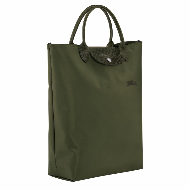 Longchamp Le Pliage Green M Tote bag - Canvas Green USA | 10168919479-