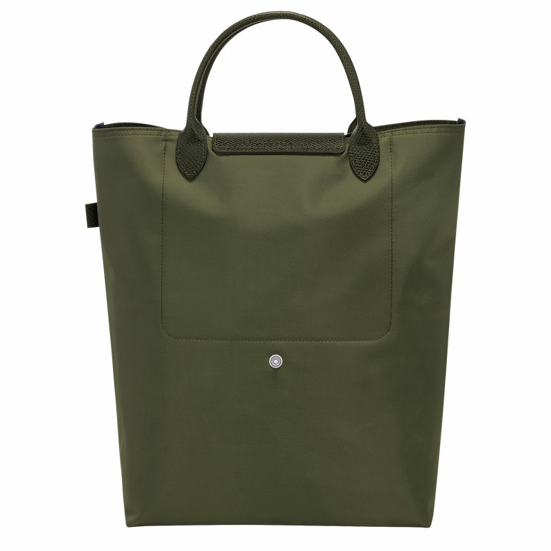 Longchamp Le Pliage Green M Tote bag - Canvas Green USA | 10168919479-