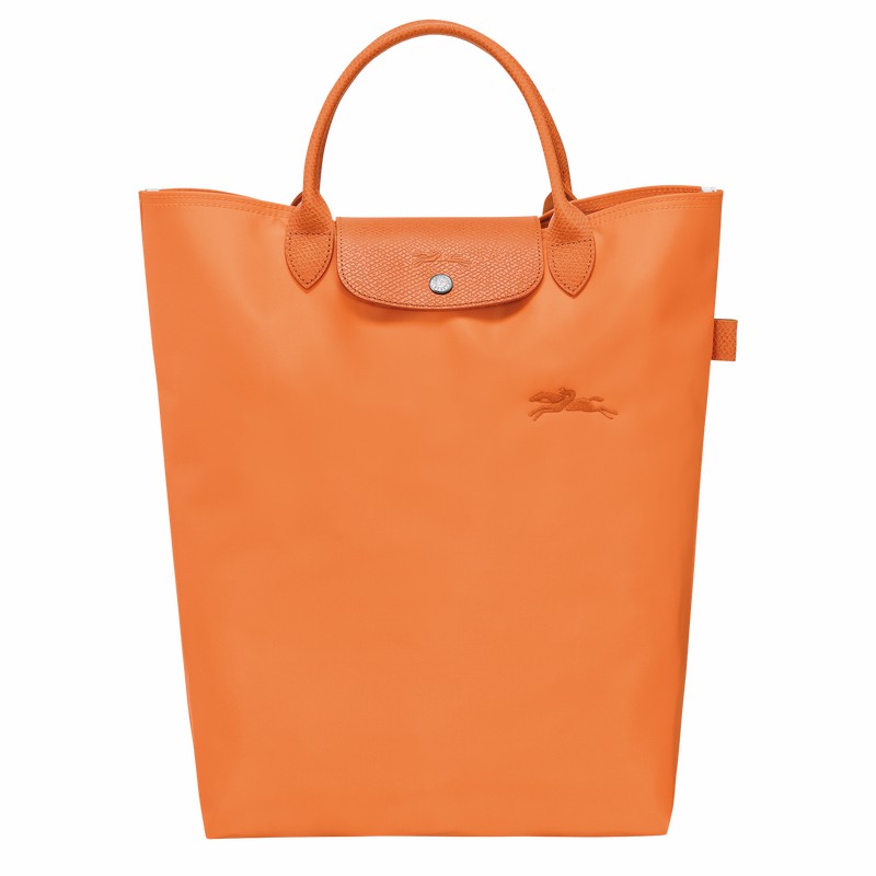 Longchamp Le Pliage Green M Tote bag - Canvas Orange USA | 10168919P54-