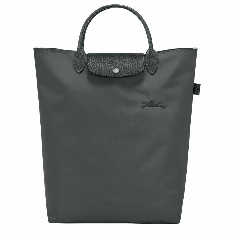 Longchamp Le Pliage Green M Tote bag - Canvas Deep Grey USA | 10168919P66-