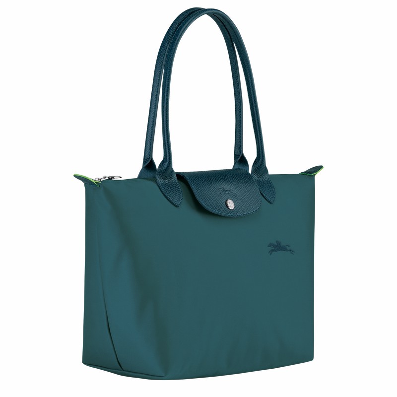 Longchamp Le Pliage Green M Tote bag - Recycled canvas Peacock USA | L2605919P89