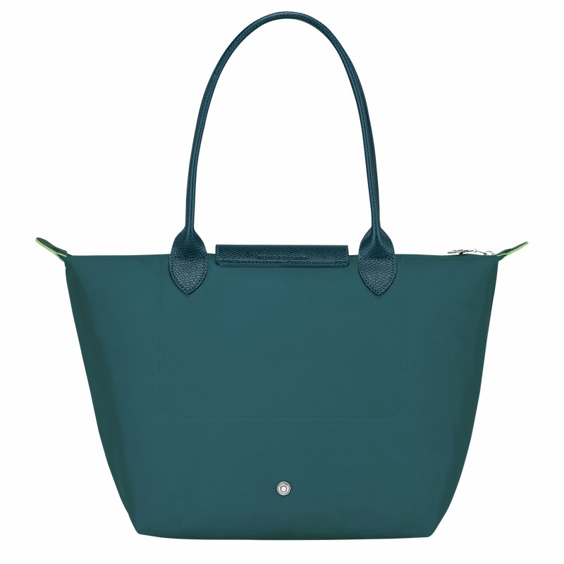 Longchamp Le Pliage Green M Tote bag - Recycled canvas Peacock USA | L2605919P89