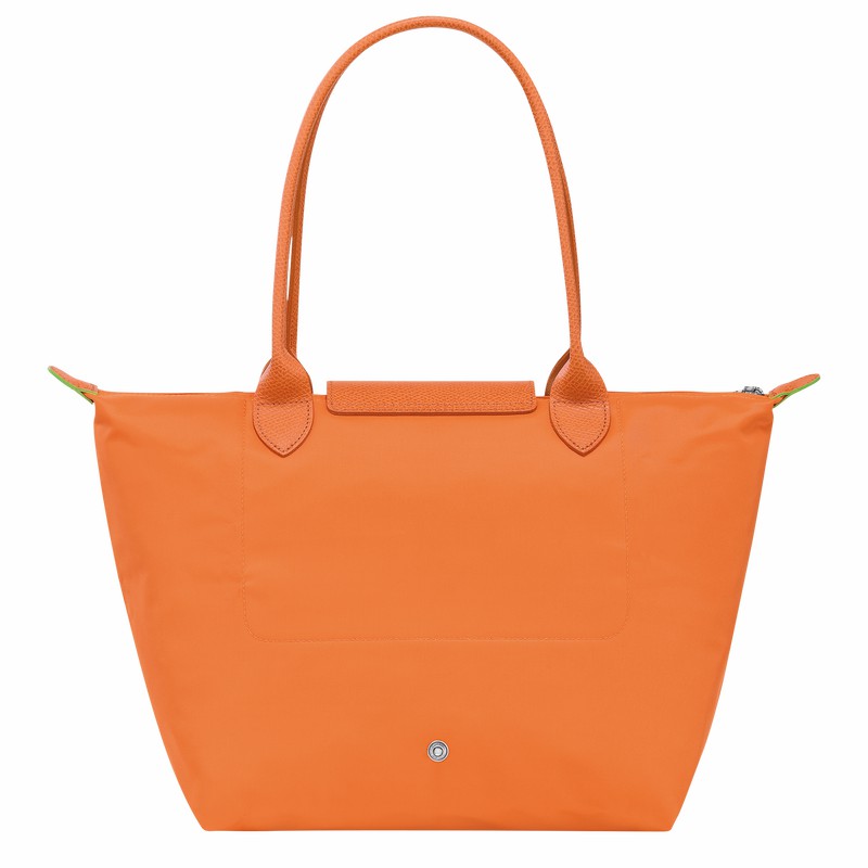 Longchamp Le Pliage Green M Tote bag - Recycled canvas Orange USA | L2605919P54