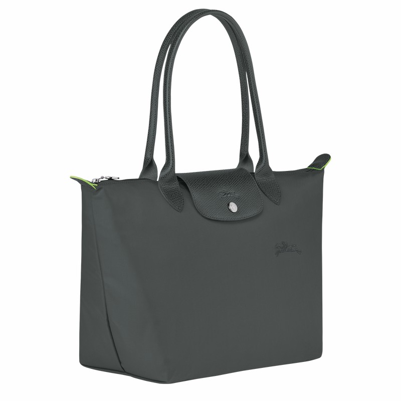 Longchamp Le Pliage Green M Tote bag - Recycled canvas Deep Grey USA | L2605919P66