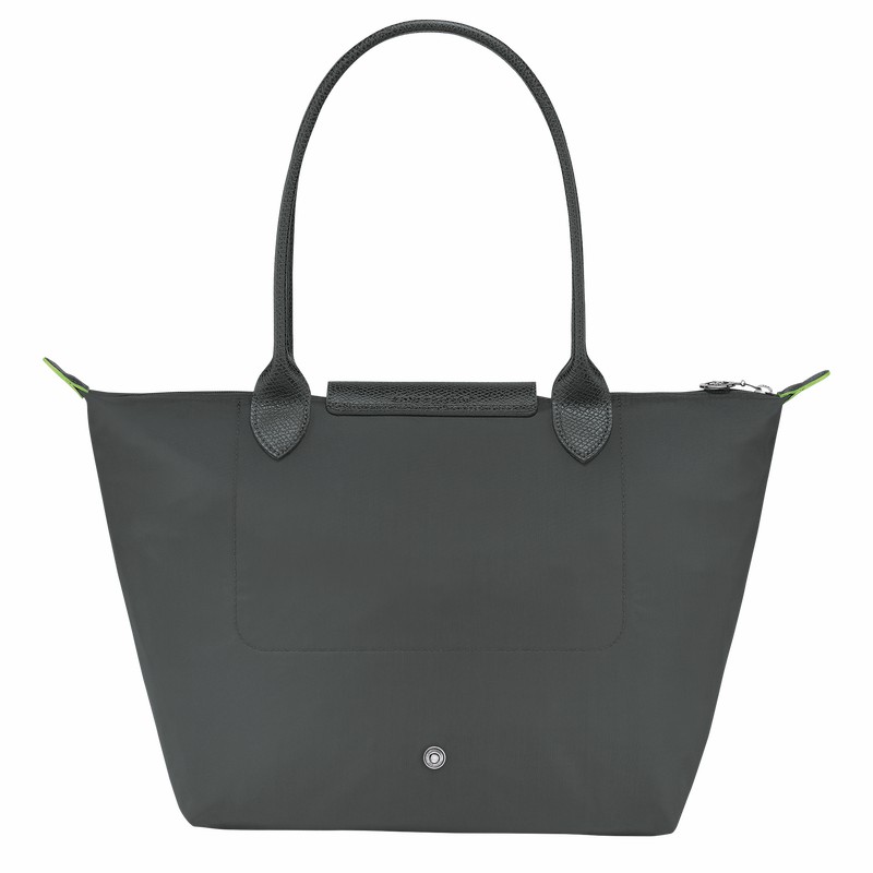 Longchamp Le Pliage Green M Tote bag - Recycled canvas Deep Grey USA | L2605919P66