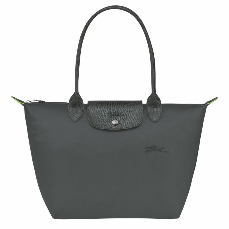 Longchamp Le Pliage Green M Tote bag - Recycled canvas Deep Grey USA | L2605919P66