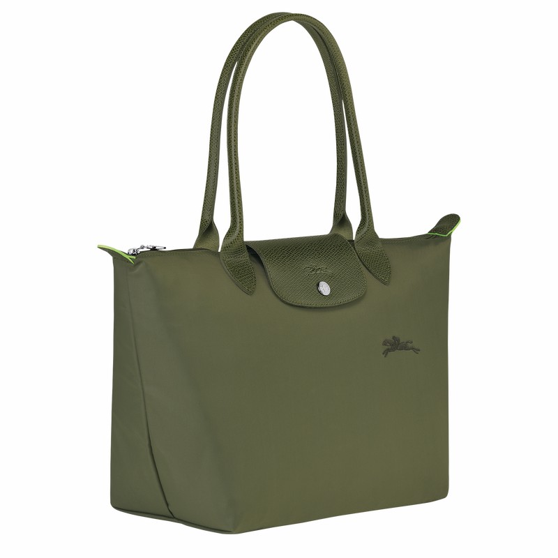 Longchamp Le Pliage Green M Tote bag - Recycled canvas Green USA | L2605919479