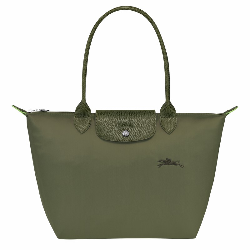 Longchamp Le Pliage Green M Tote bag - Recycled canvas Green USA | L2605919479