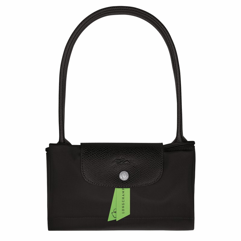 Longchamp Le Pliage Green M Tote bag - Recycled canvas Black USA | L2605919001