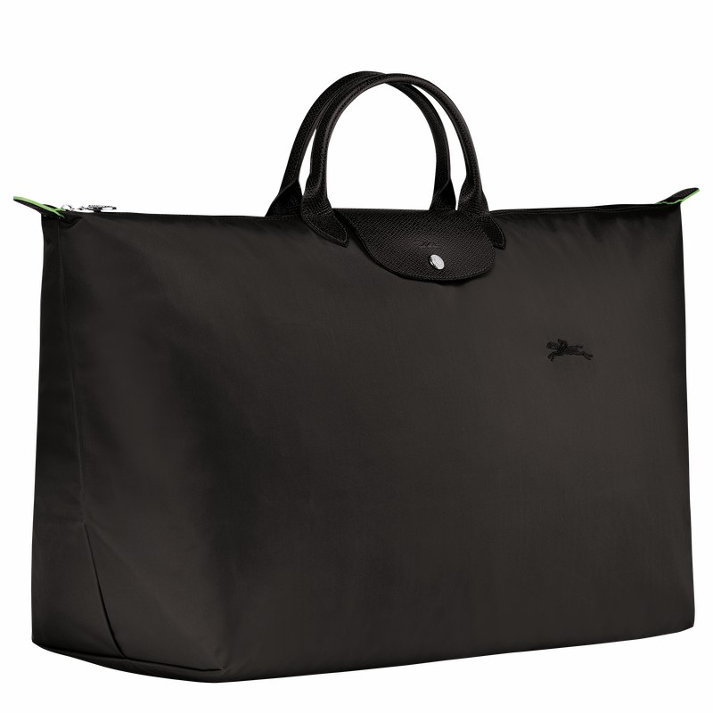 Longchamp Le Pliage Green M Travel bag - Recycled canvas Black USA | L1625919001-