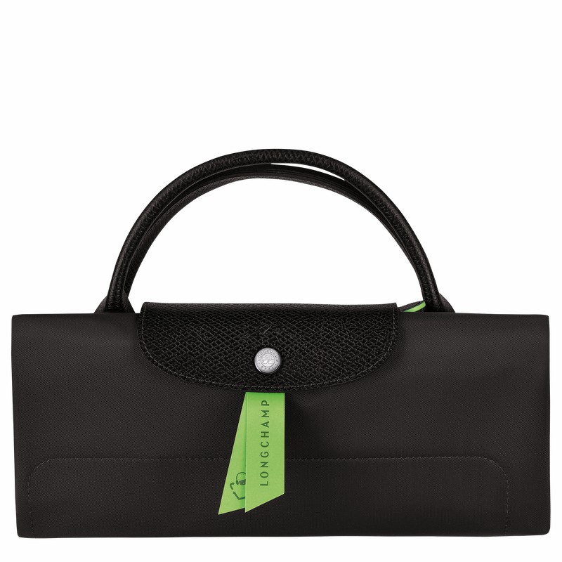 Longchamp Le Pliage Green M Travel bag - Recycled canvas Black USA | L1625919001-