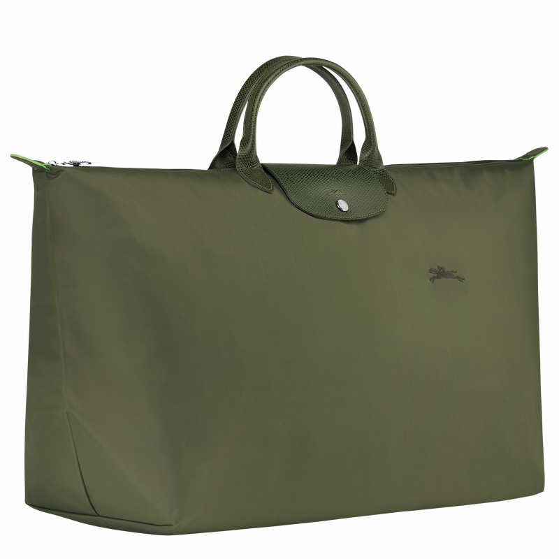 Longchamp Le Pliage Green M Travel bag - Recycled canvas Green USA | L1625919479