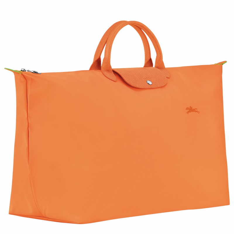 Longchamp Le Pliage Green M Travel bag - Recycled canvas Orange USA | L1625919P54