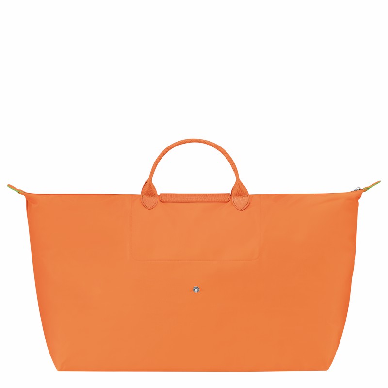 Longchamp Le Pliage Green M Travel bag - Recycled canvas Orange USA | L1625919P54