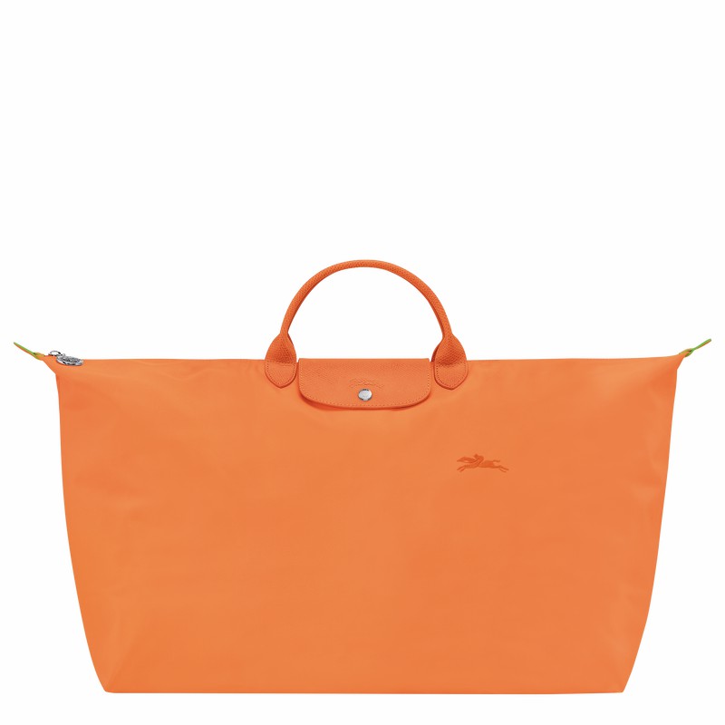 Longchamp Le Pliage Green M Travel bag - Recycled canvas Orange USA | L1625919P54