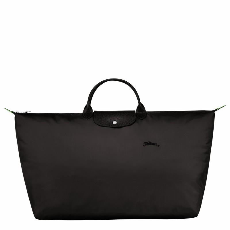 Longchamp Le Pliage Green M Travel bag - Recycled canvas Black USA | L1625919001