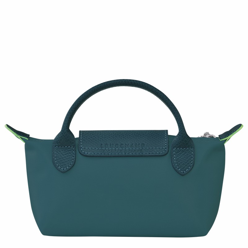 Longchamp Le Pliage Green Pouch with handle - Recycled canvas Peacock USA | 34175919P89-