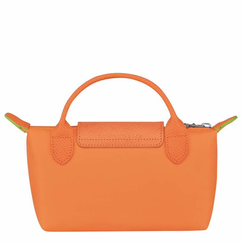 Longchamp Le Pliage Green Pouch with handle - Recycled canvas Orange USA | 34175919P54-