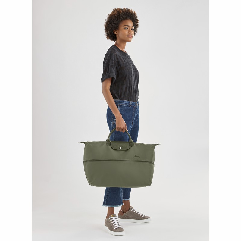 Longchamp Le Pliage Green Travel bag expandable - Recycled canvas Green USA | L1911919479-