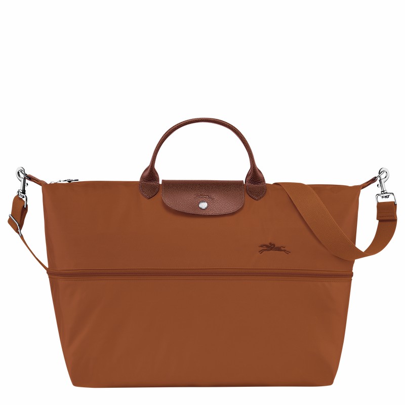 Longchamp Le Pliage Green Travel bag expandable - Recycled canvas Brown USA | L1911919504-