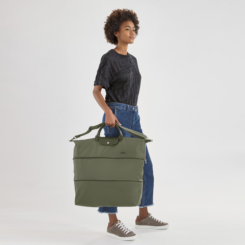 Longchamp Le Pliage Green Travel bag expandable - Recycled canvas Green USA | L1911919479