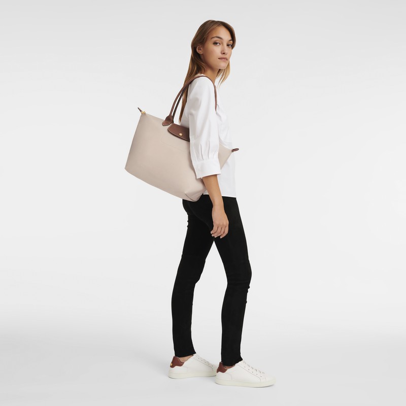 Longchamp Le Pliage Original L Tote bag - Recycled canvas White USA | L1899089P71