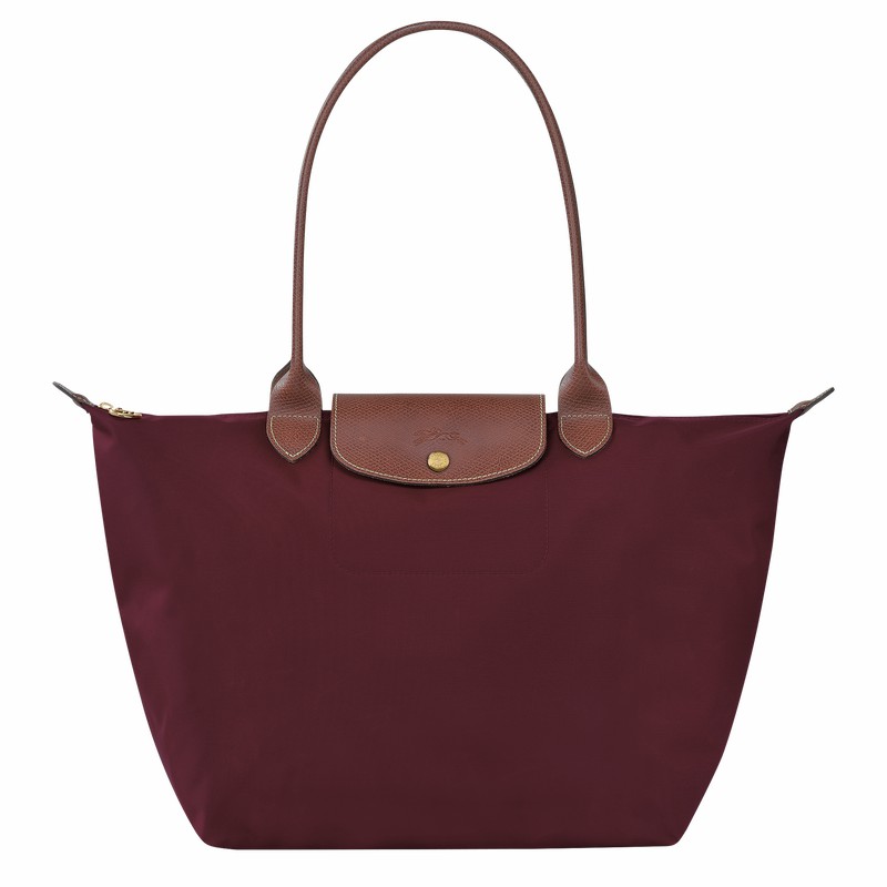 Longchamp Le Pliage Original L Tote bag - Recycled canvas Burgundy USA | L1899089P87