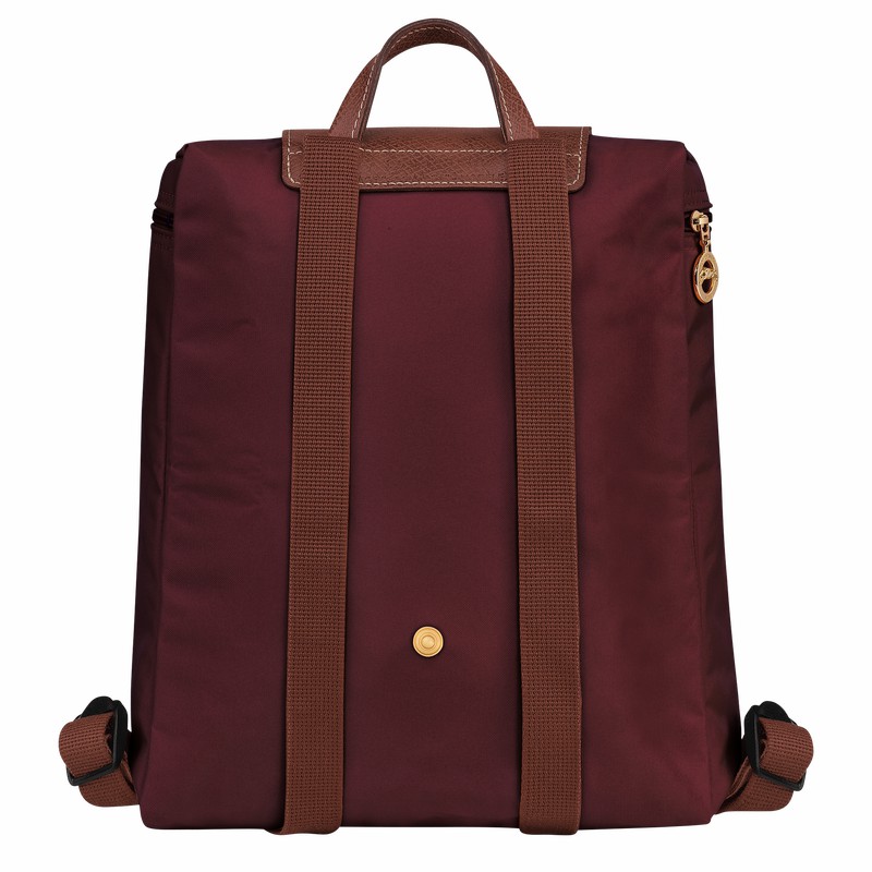 Longchamp Le Pliage Original M Backpack - Recycled canvas Burgundy USA | L1699089P87