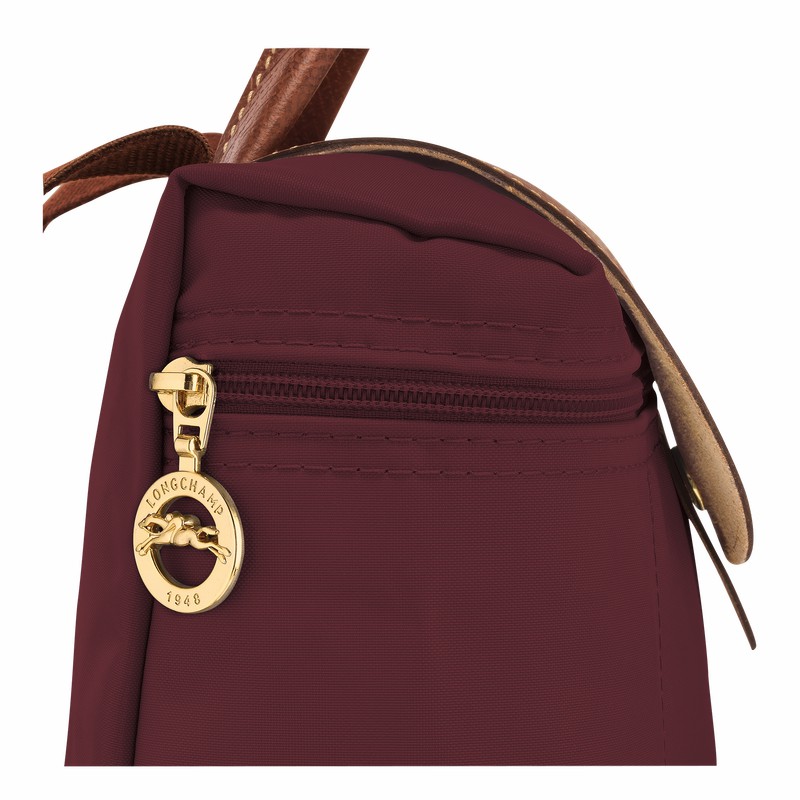 Longchamp Le Pliage Original M Backpack - Recycled canvas Burgundy USA | L1699089P87