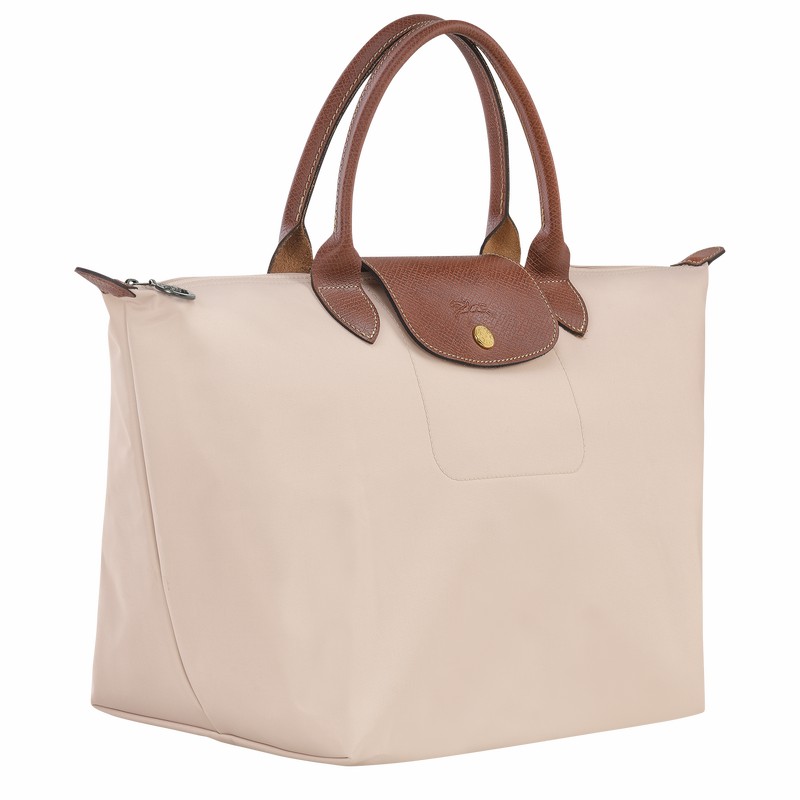 Longchamp Le Pliage Original M Handbag - Recycled canvas White USA | L1623089P71