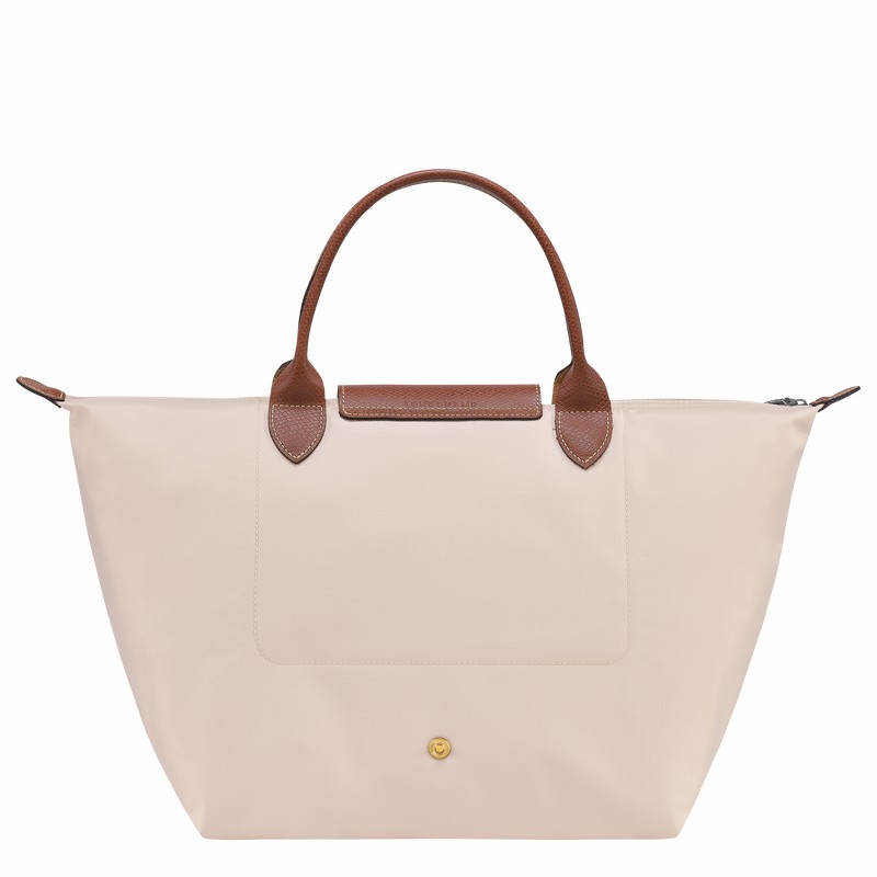 Longchamp Le Pliage Original M Handbag - Recycled canvas White USA | L1623089P71