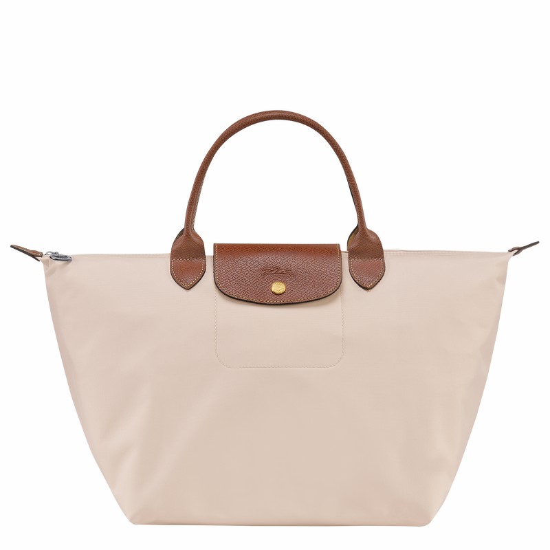 Longchamp Le Pliage Original M Handbag - Recycled canvas White USA | L1623089P71