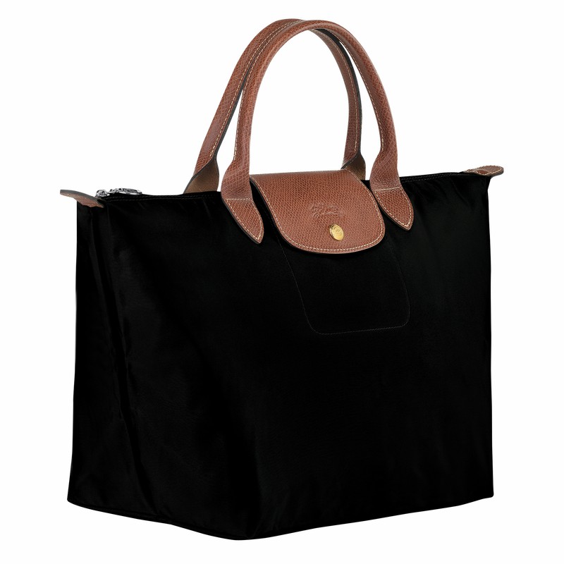 Longchamp Le Pliage Original M Handbag - Recycled canvas Black USA | L1623089001