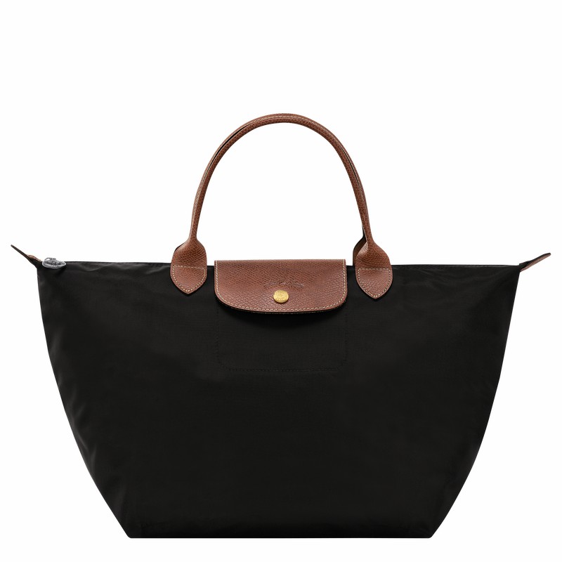 Longchamp Le Pliage Original M Handbag - Recycled canvas Black USA | L1623089001