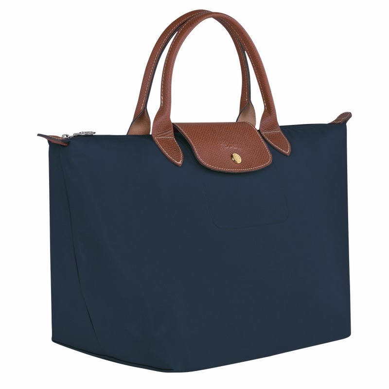 Longchamp Le Pliage Original M Handbag - Recycled canvas Navy USA | L1623089P68