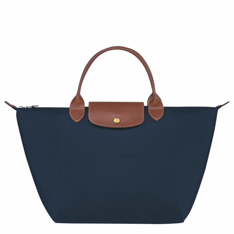 Longchamp Le Pliage Original M Handbag - Recycled canvas Navy USA | L1623089P68