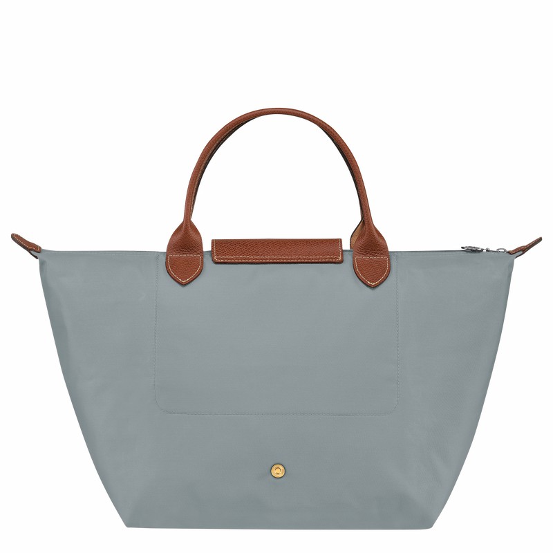 Longchamp Le Pliage Original M Handbag - Recycled canvas Grey USA | L1623089P80