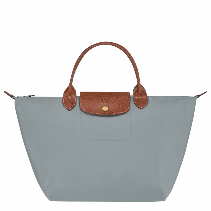 Longchamp Le Pliage Original M Handbag - Recycled canvas Grey USA | L1623089P80