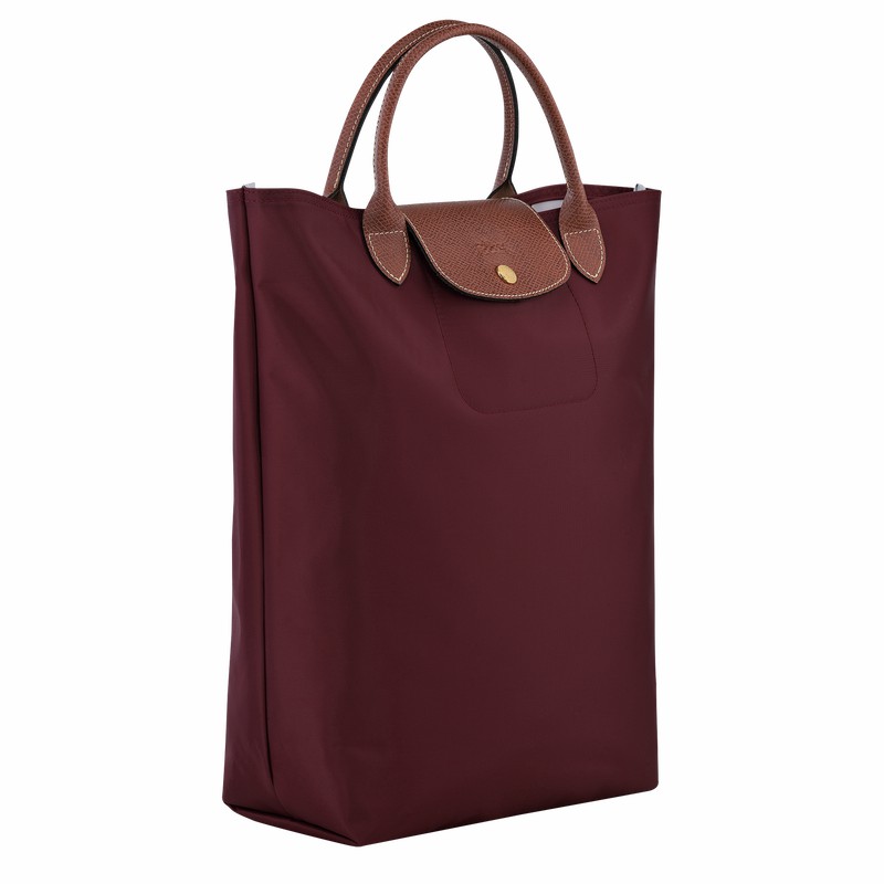 Longchamp Le Pliage Original M Tote bag - Canvas Burgundy USA | 10168089P87-