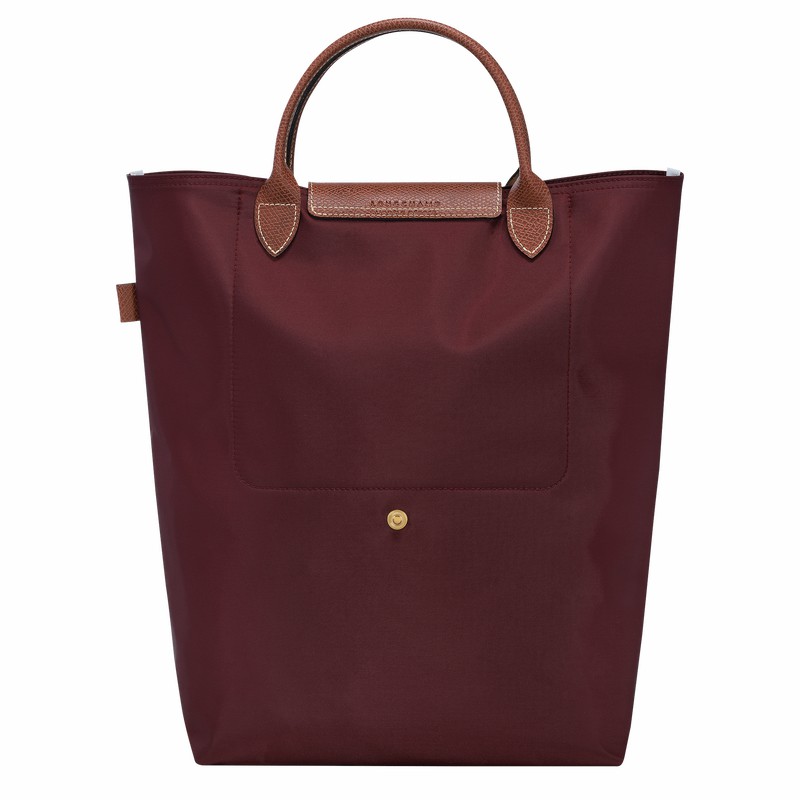 Longchamp Le Pliage Original M Tote bag - Canvas Burgundy USA | 10168089P87-