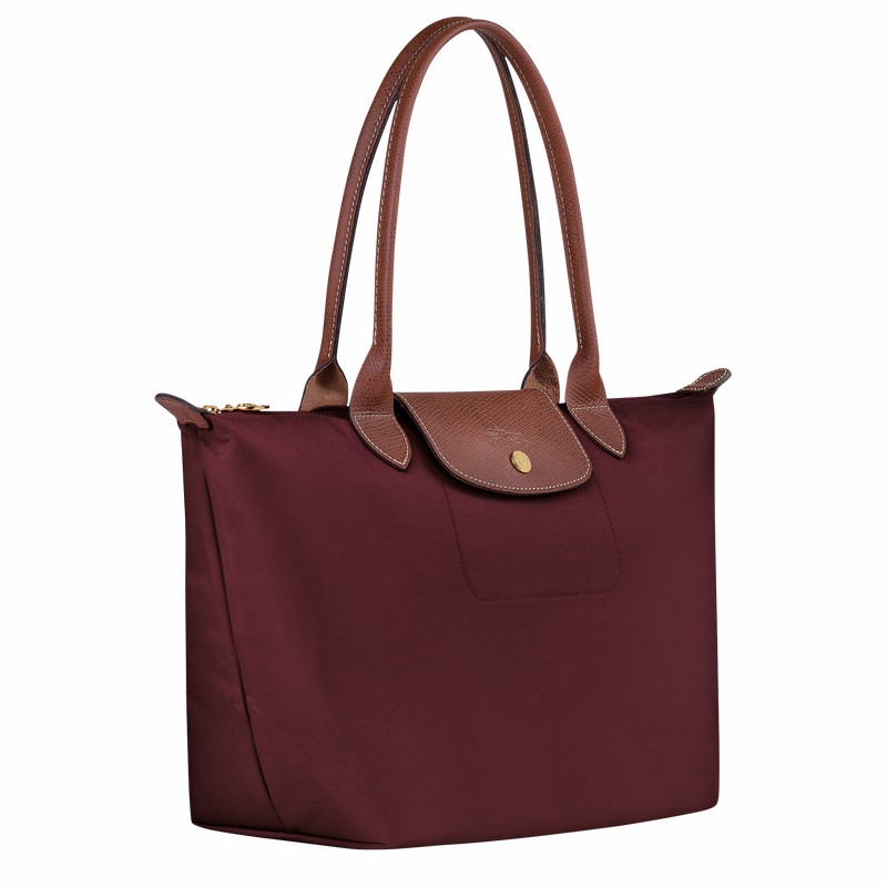 Longchamp Le Pliage Original M Tote bag - Recycled canvas Burgundy USA | L2605089P87