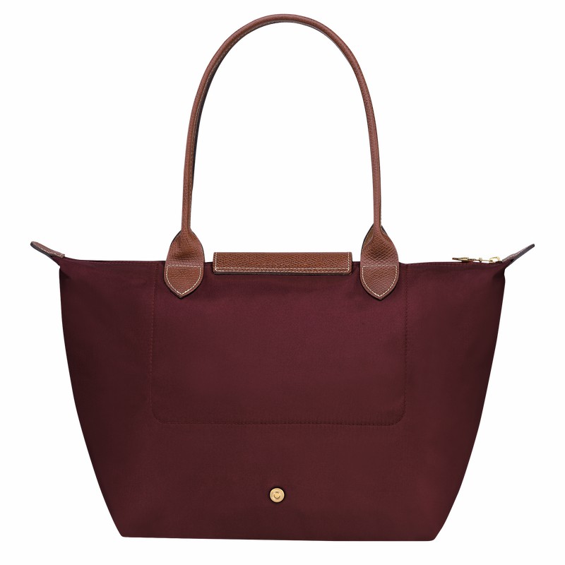 Longchamp Le Pliage Original M Tote bag - Recycled canvas Burgundy USA | L2605089P87