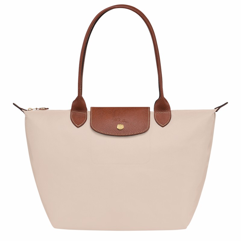 Longchamp Le Pliage Original M Tote bag - Recycled canvas White USA | L2605089P71