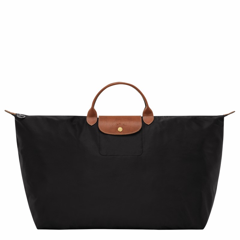 Longchamp Le Pliage Original M Travel bag - Recycled canvas Black USA | L1625089001-