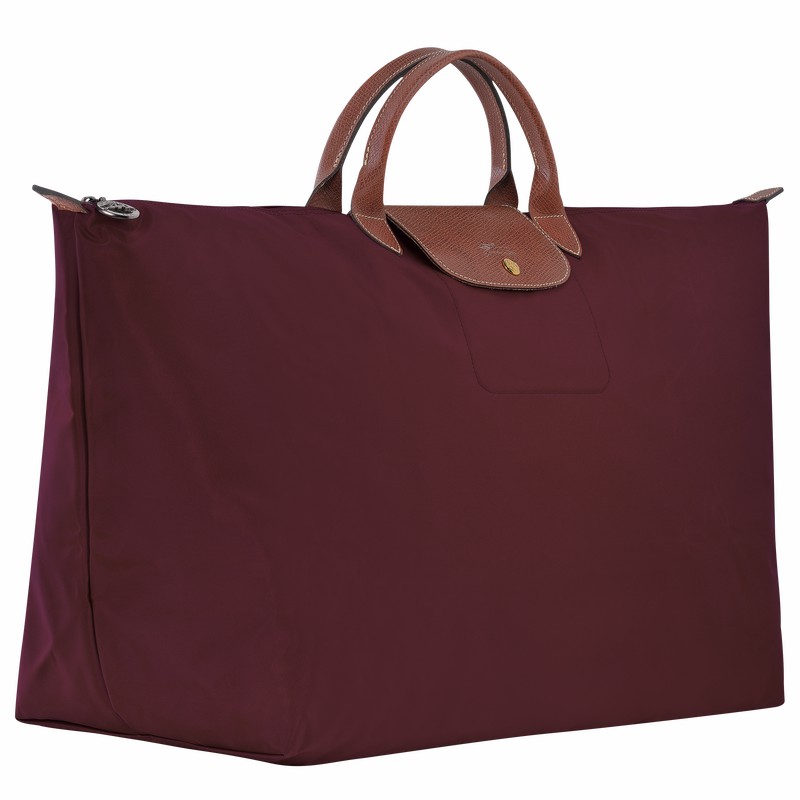 Longchamp Le Pliage Original M Travel bag - Recycled canvas Burgundy USA | L1625089P87-