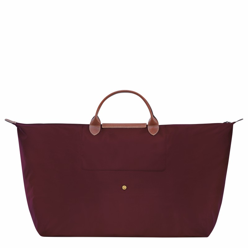 Longchamp Le Pliage Original M Travel bag - Recycled canvas Burgundy USA | L1625089P87-